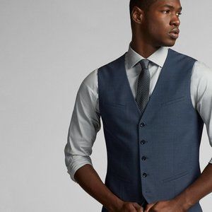 LAST CHANCE $98 EXPRESS Blue Performance WOOL VEST